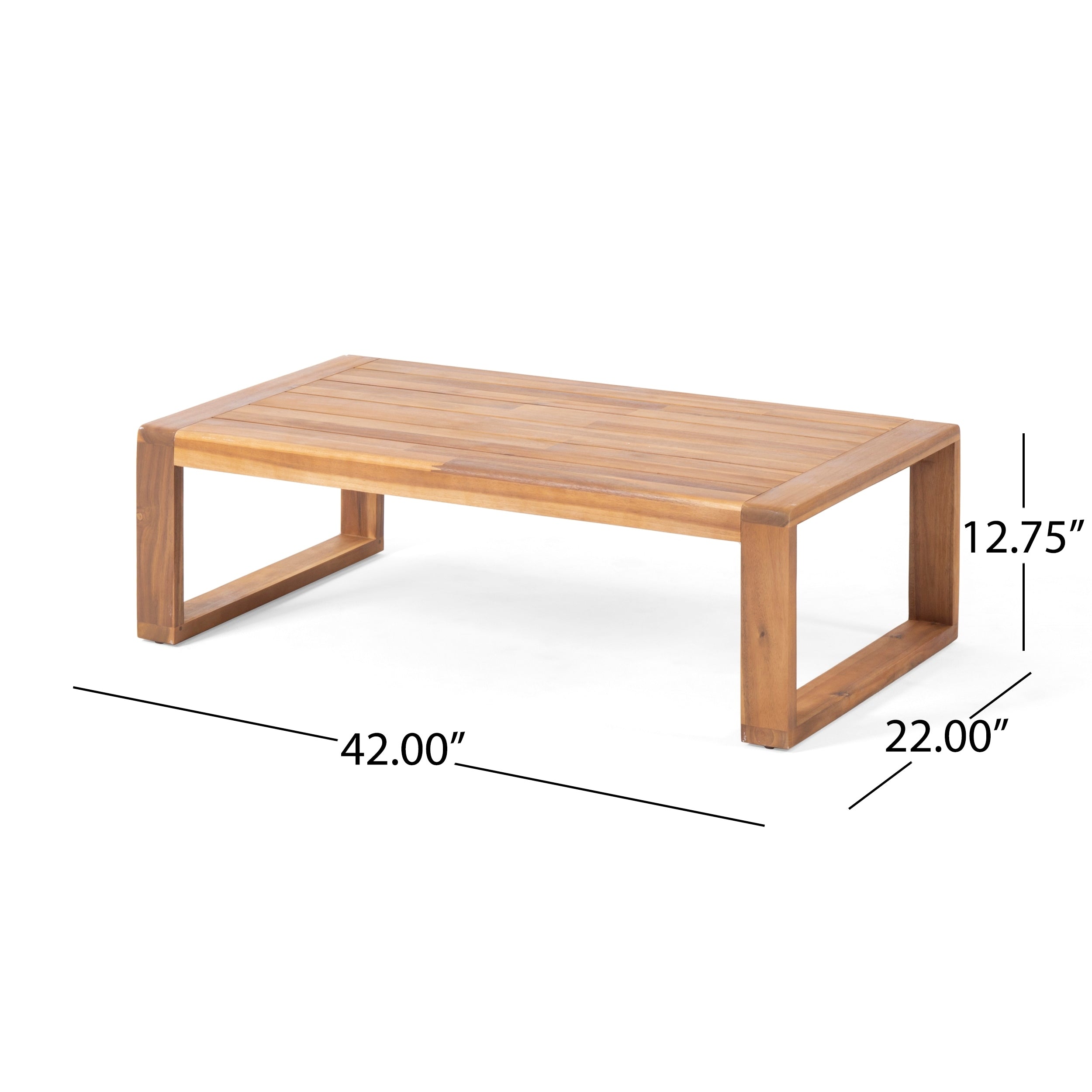 Ensemble de salon de jardin rembourré Paloma 4 pièces en acacia par Christopher Knight Home