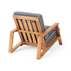 Ensemble de salon de jardin rembourré Paloma 4 pièces en acacia par Christopher Knight Home