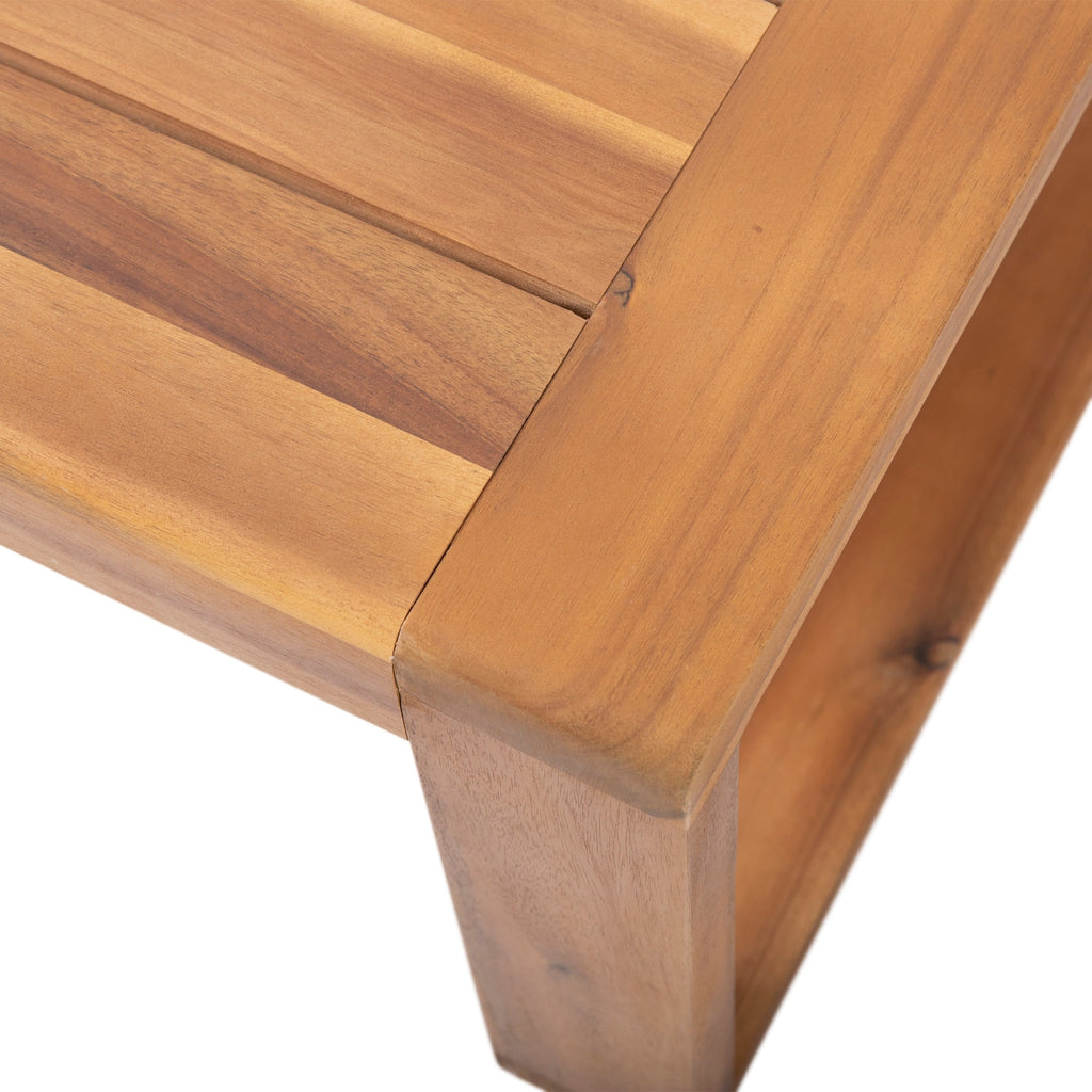Ensemble de salon de jardin rembourré Paloma 4 pièces en acacia par Christopher Knight Home