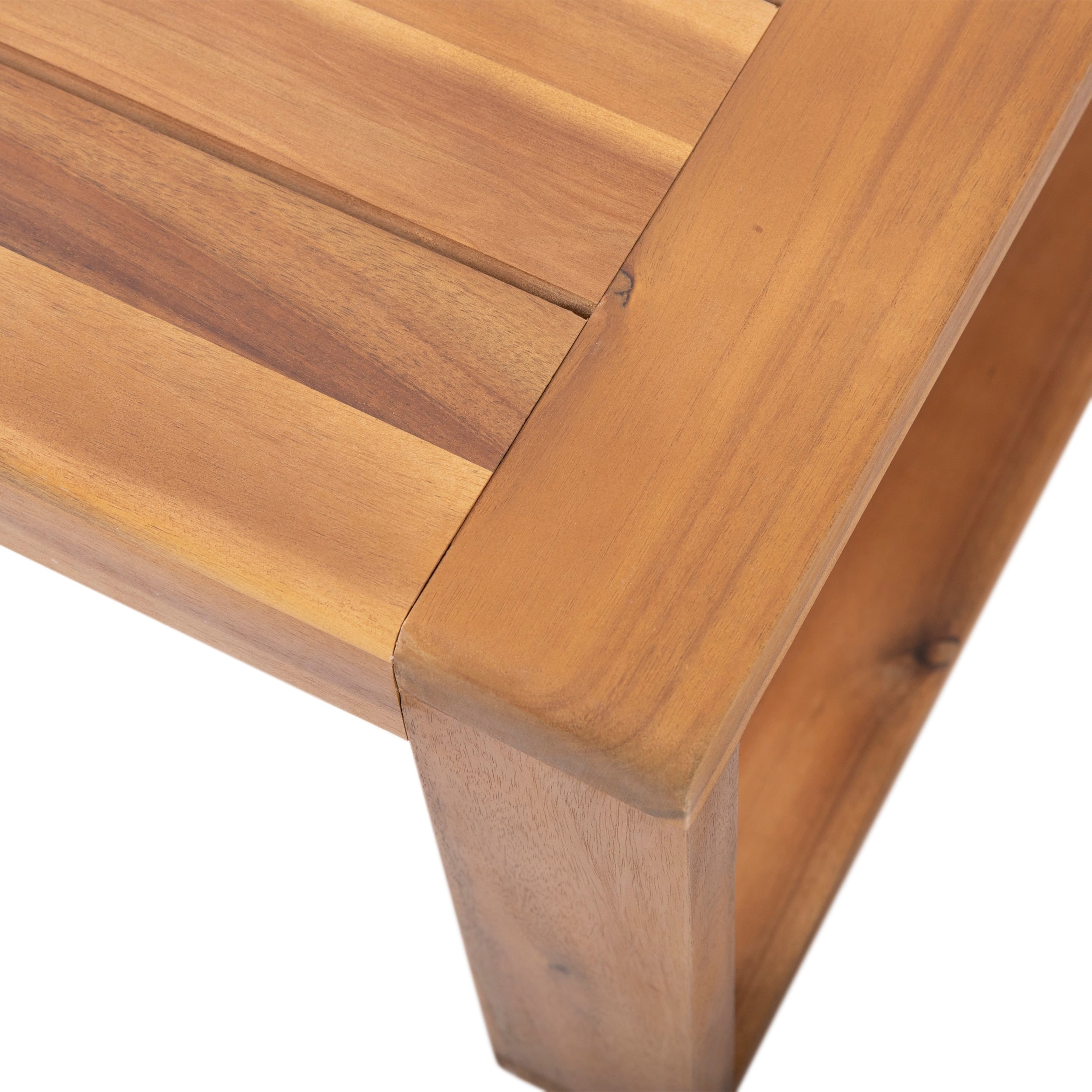 Ensemble de salon de jardin rembourré Paloma 4 pièces en acacia par Christopher Knight Home