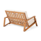 Ensemble de salon de jardin rembourré Paloma 4 pièces en acacia par Christopher Knight Home