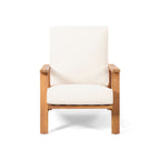 Ensemble de salon de jardin rembourré Paloma 4 pièces en acacia par Christopher Knight Home