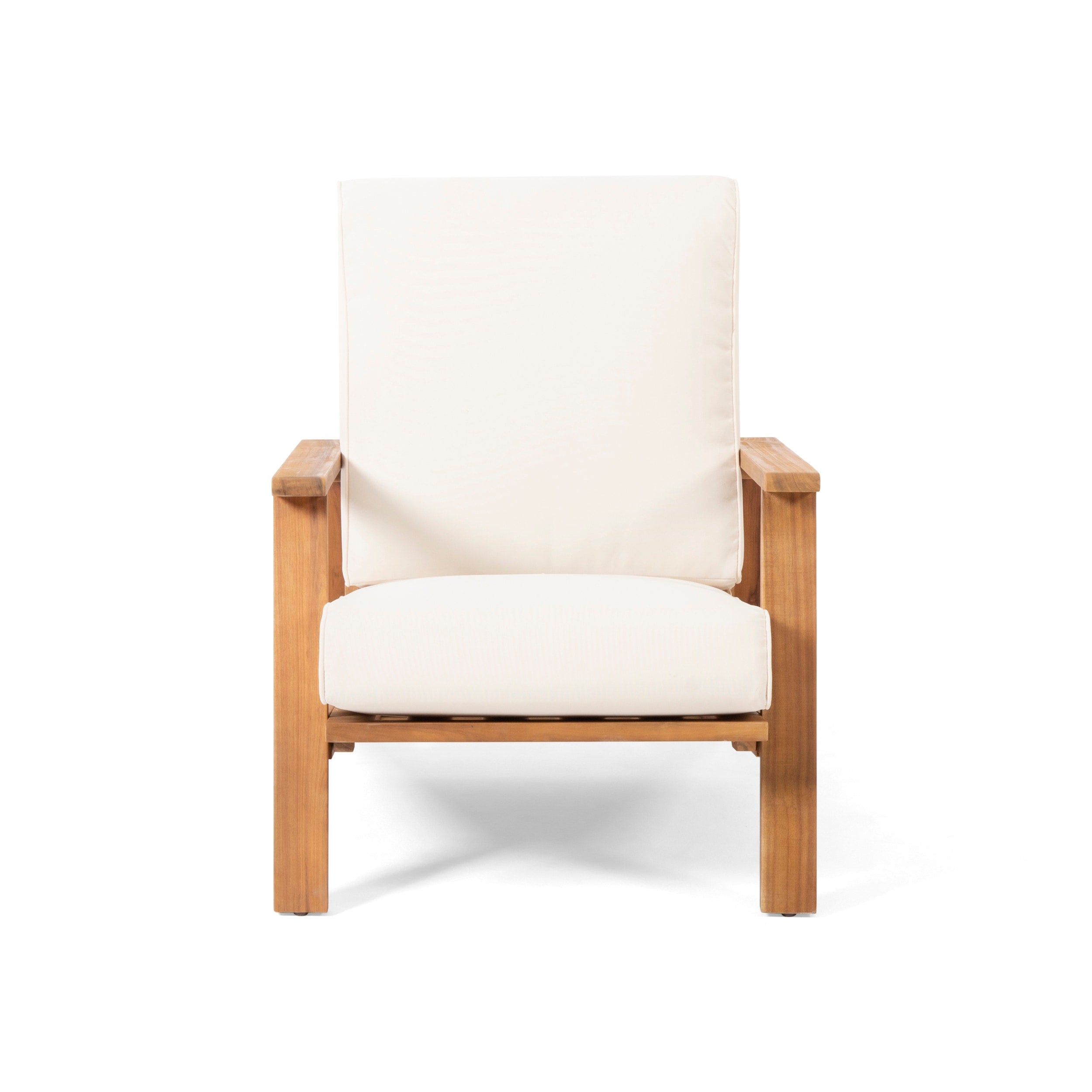 Ensemble de salon de jardin rembourré Paloma 4 pièces en acacia par Christopher Knight Home