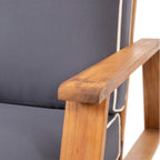 Ensemble de salon de jardin rembourré Paloma 4 pièces en acacia par Christopher Knight Home