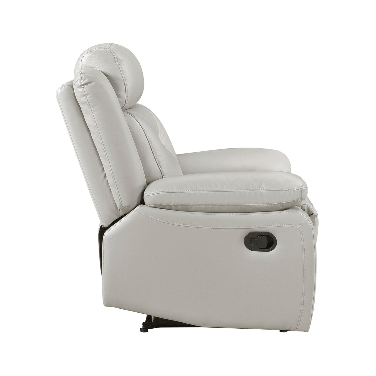 Canapé inclinable manuel double en cuir Papyrus