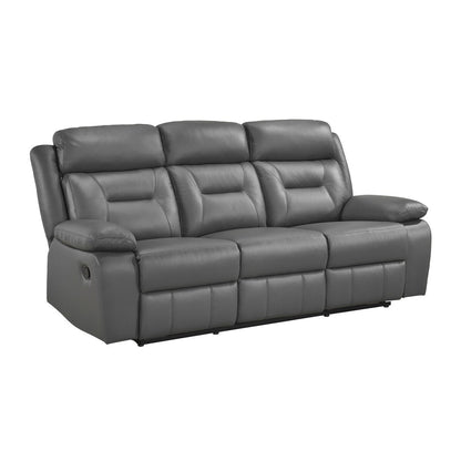 Canapé inclinable manuel double en cuir Papyrus