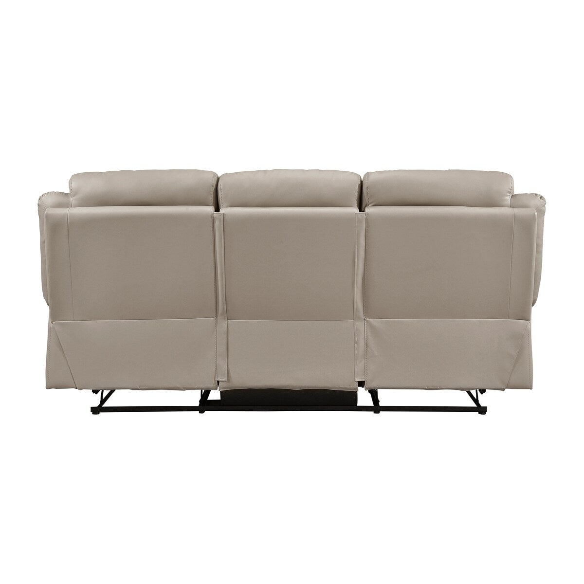 Canapé inclinable manuel double en cuir Papyrus