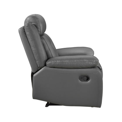 Canapé inclinable manuel double en cuir Papyrus