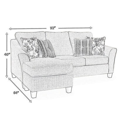 Canapé-lit Parker L, polyester gris, 4 coussins décoratifs, 233 cm