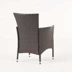 Ensemble bistrot d'extérieur Parker 3 pièces en osier avec coussins par Christopher Knight Home