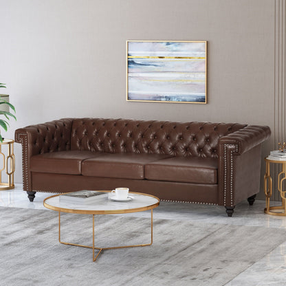 Canapé 3 places capitonné Parkhurst Chesterfield par Christopher Knight Home