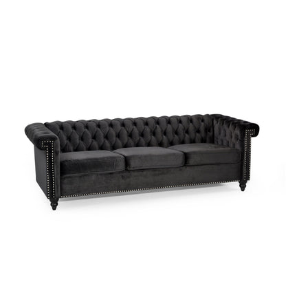 Canapé Parkhurst en velours capitonné par Christopher Knight Home