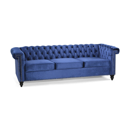Canapé Parkhurst en velours capitonné par Christopher Knight Home
