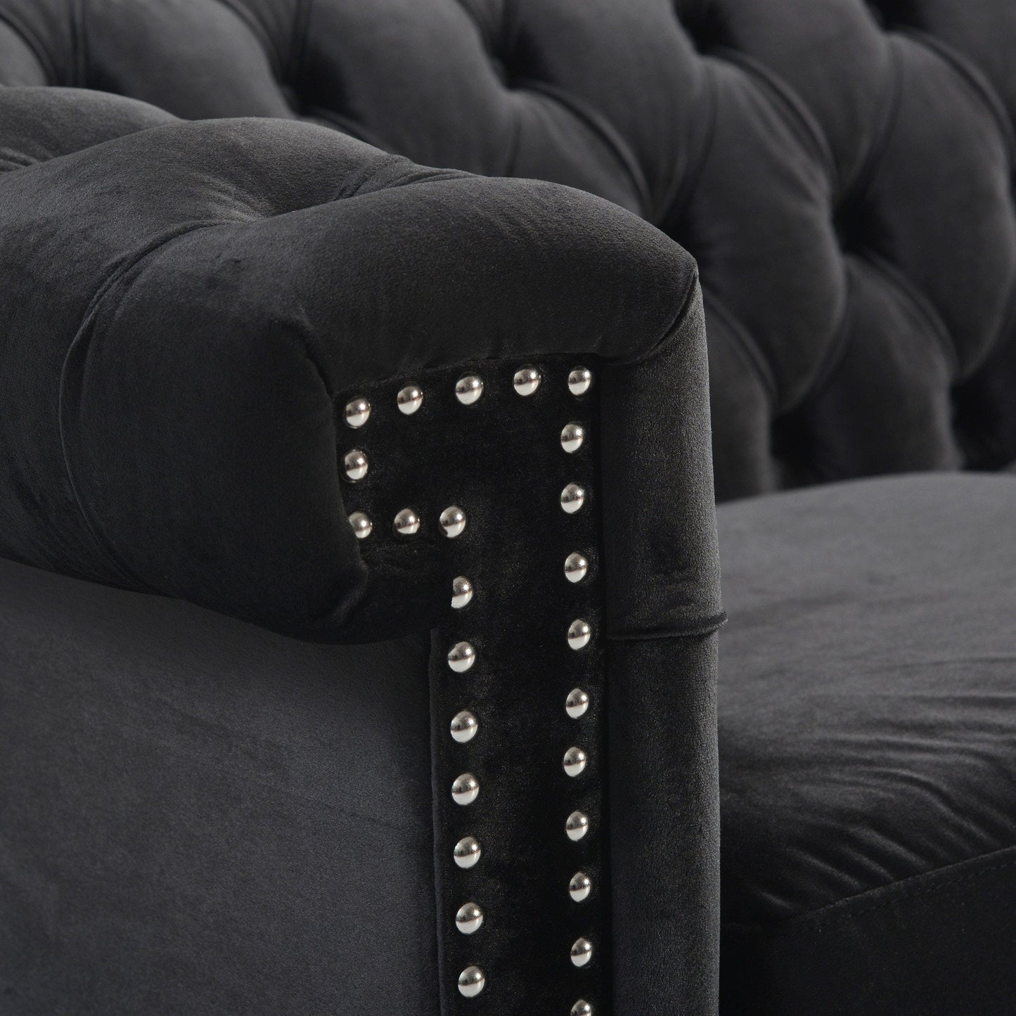 Canapé Parkhurst en velours capitonné par Christopher Knight Home