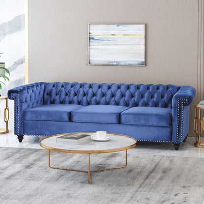 Canapé Parkhurst en velours capitonné par Christopher Knight Home