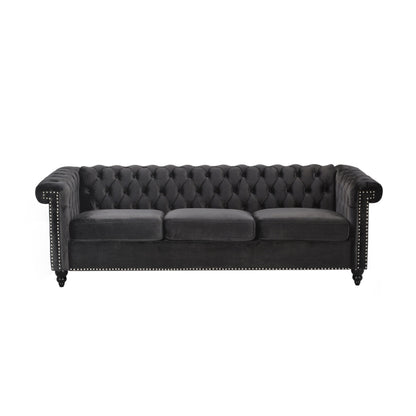 Canapé Parkhurst en velours capitonné par Christopher Knight Home