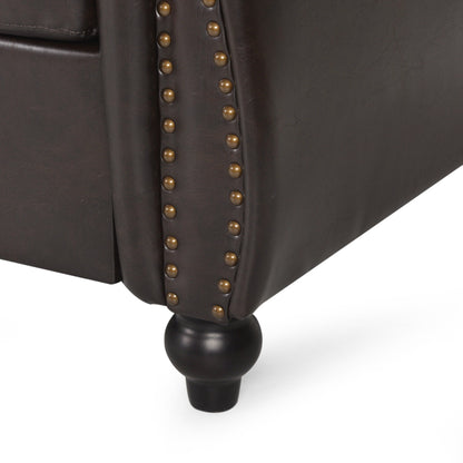 Canapé Chesterfield capitonné Parksley en similicuir par Christopher Knight Home