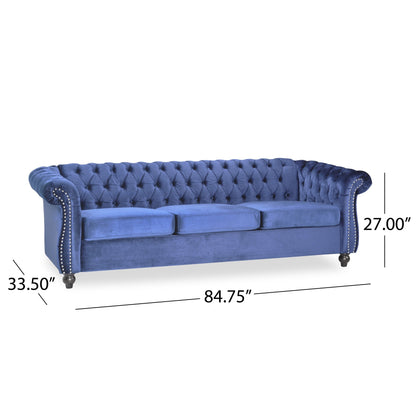 Canapé Chesterfield en velours capitonné Parksley par Christopher Knight Home