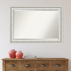 Miroir mural biseauté pour salle de bain - Cadre blanc Parlor