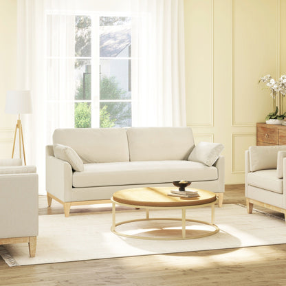 Canapé Pasadena 75,5 en velours moderne avec dossier à coussins amovibles