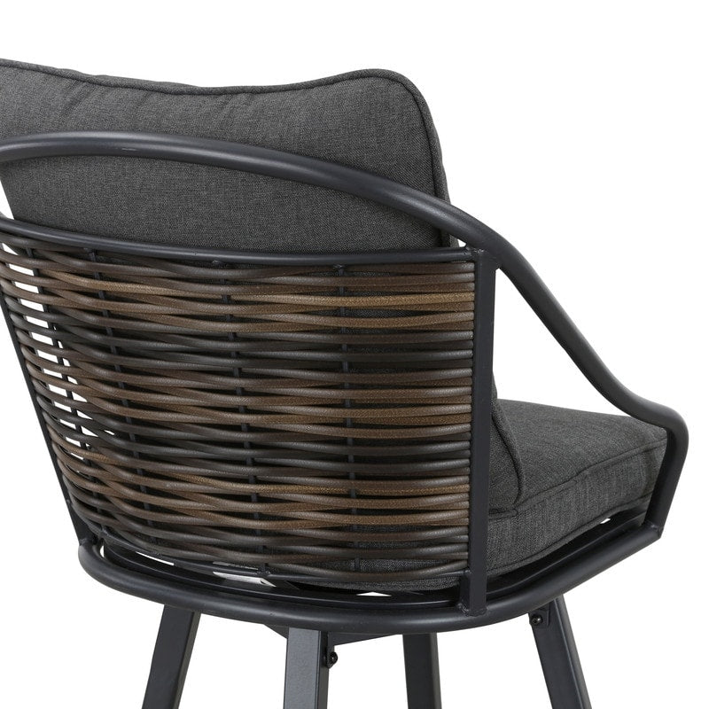 Ensemble de salle à manger de 11 pièces avec coussins gris, style bar, pour patio