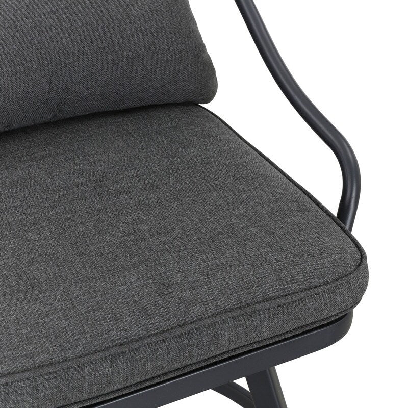 Ensemble de salle à manger de 11 pièces avec coussins gris, style bar, pour patio