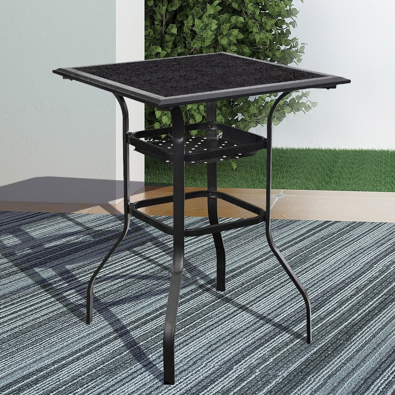 Ensemble de salle à manger de 11 pièces avec coussins gris, style bar, pour patio