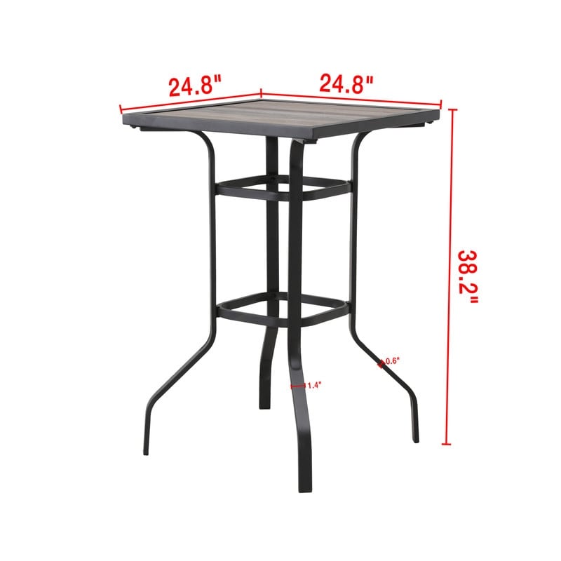 Patio Festival 3-Piece Outdoor Bar Height Bistro Dining Set