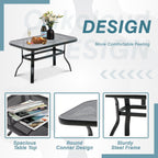 Ensemble de conversation en métal pour patio extérieur, 4 pièces