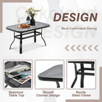 Ensemble de conversation en métal pour patio extérieur, 4 pièces