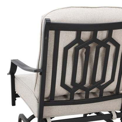 Ensemble de 4 canapés et chaises d'extérieur en métal avec table basse Patio Festival
