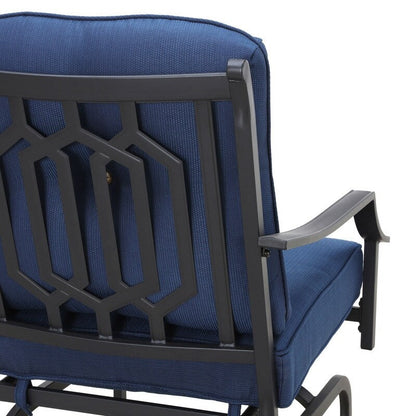 Ensemble de 4 canapés et chaises d'extérieur en métal avec table basse Patio Festival
