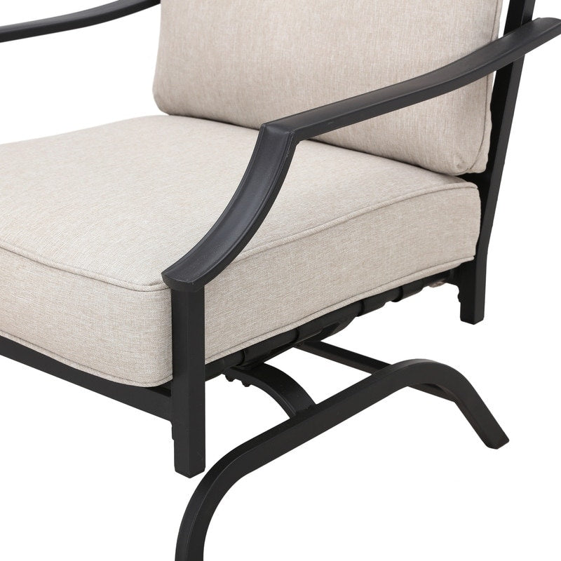 Ensemble de 4 canapés et chaises d'extérieur en métal avec table basse Patio Festival