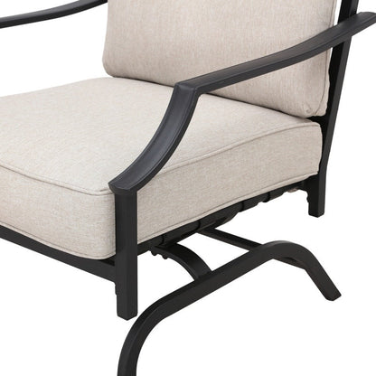 Ensemble de 4 canapés et chaises d'extérieur en métal avec table basse Patio Festival