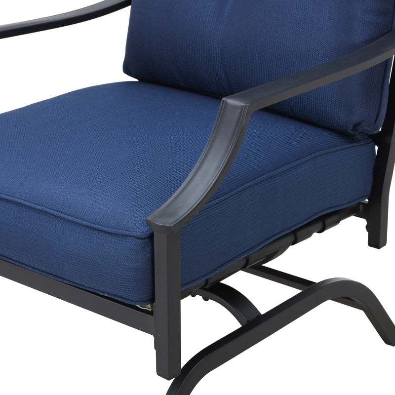 Ensemble de 4 canapés et chaises d'extérieur en métal avec table basse Patio Festival