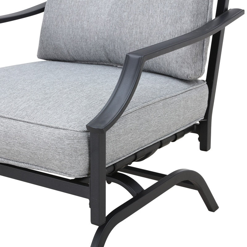 Ensemble de 4 canapés et chaises d'extérieur en métal avec table basse Patio Festival