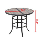 Ensemble de salle à manger d'extérieur Patio Festival pour 4 personnes, hauteur de bar ronde de 45,3 po