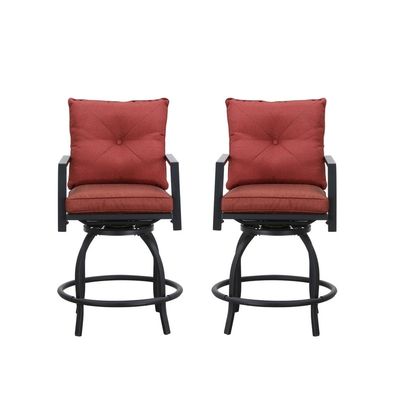 Ensemble de salle à manger d'extérieur 5 pièces avec chaises pivotantes hautes Patio Festival
