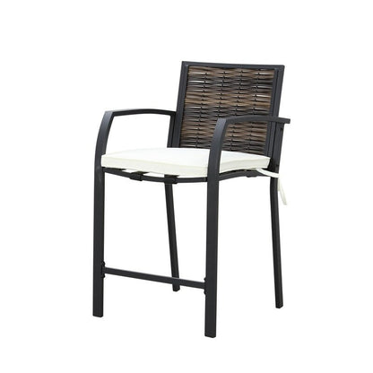 Ensemble de salle à manger bistrot rond pour 4 personnes en plein air Patio Festival