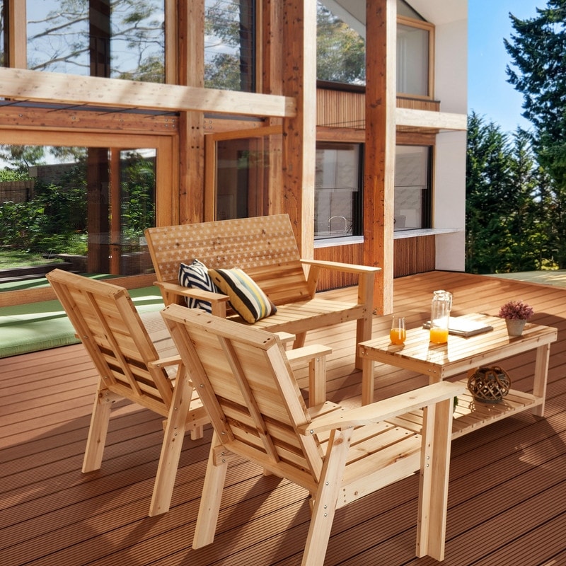 Patio Festival Stars & Stripes Wood 4-Person Seating Group