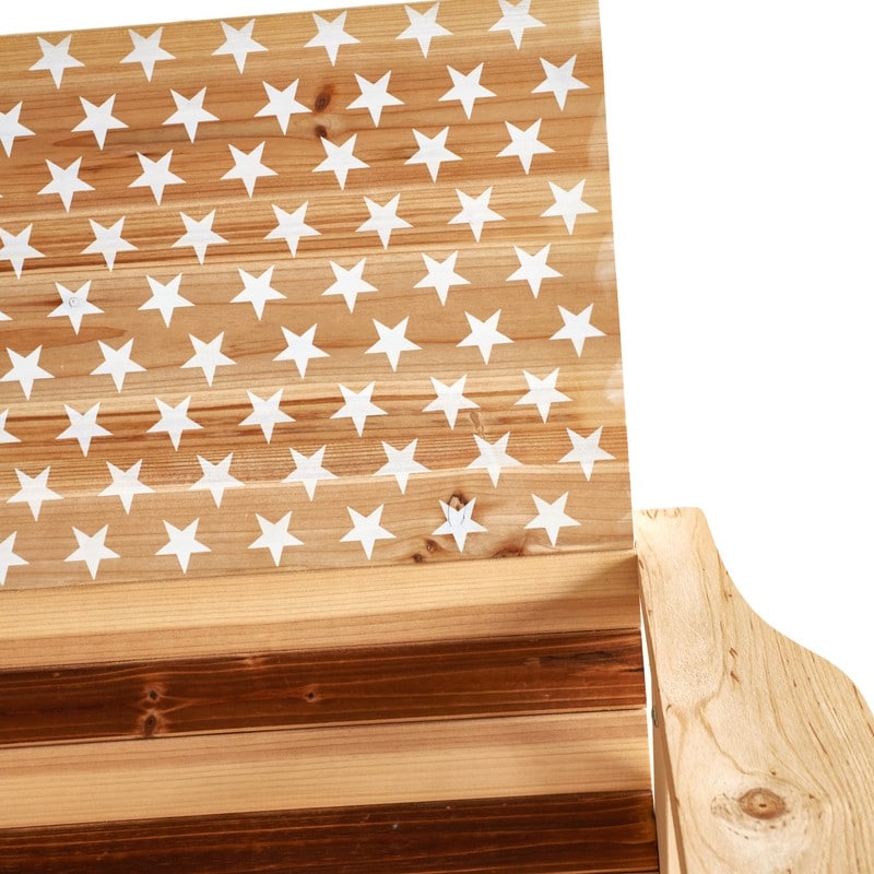 Ensemble de sièges en bois pour 4 personnes Patio Festival Stars &amp; Stripes