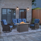 Ensembles de canapés de patio avec table de foyer