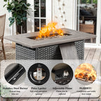 Ensembles de canapés de patio avec table de foyer