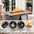 Ensembles de canapés de patio avec table de foyer