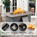 Ensembles de canapés de patio avec table de foyer
