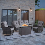 Ensembles de canapés de patio avec table de foyer