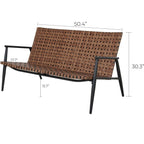 Ensemble de chaises et table Adirondack en rotin et osier pour patio