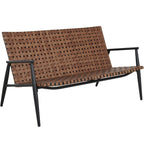 Ensemble de chaises et table Adirondack en rotin et osier pour patio