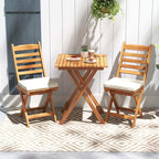 Ensemble bistrot pliant 3 pièces Patiojoy avec coussins amovibles - Voir les détails