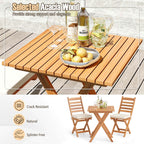 Ensemble bistrot pliant 3 pièces Patiojoy avec coussins amovibles - Voir les détails